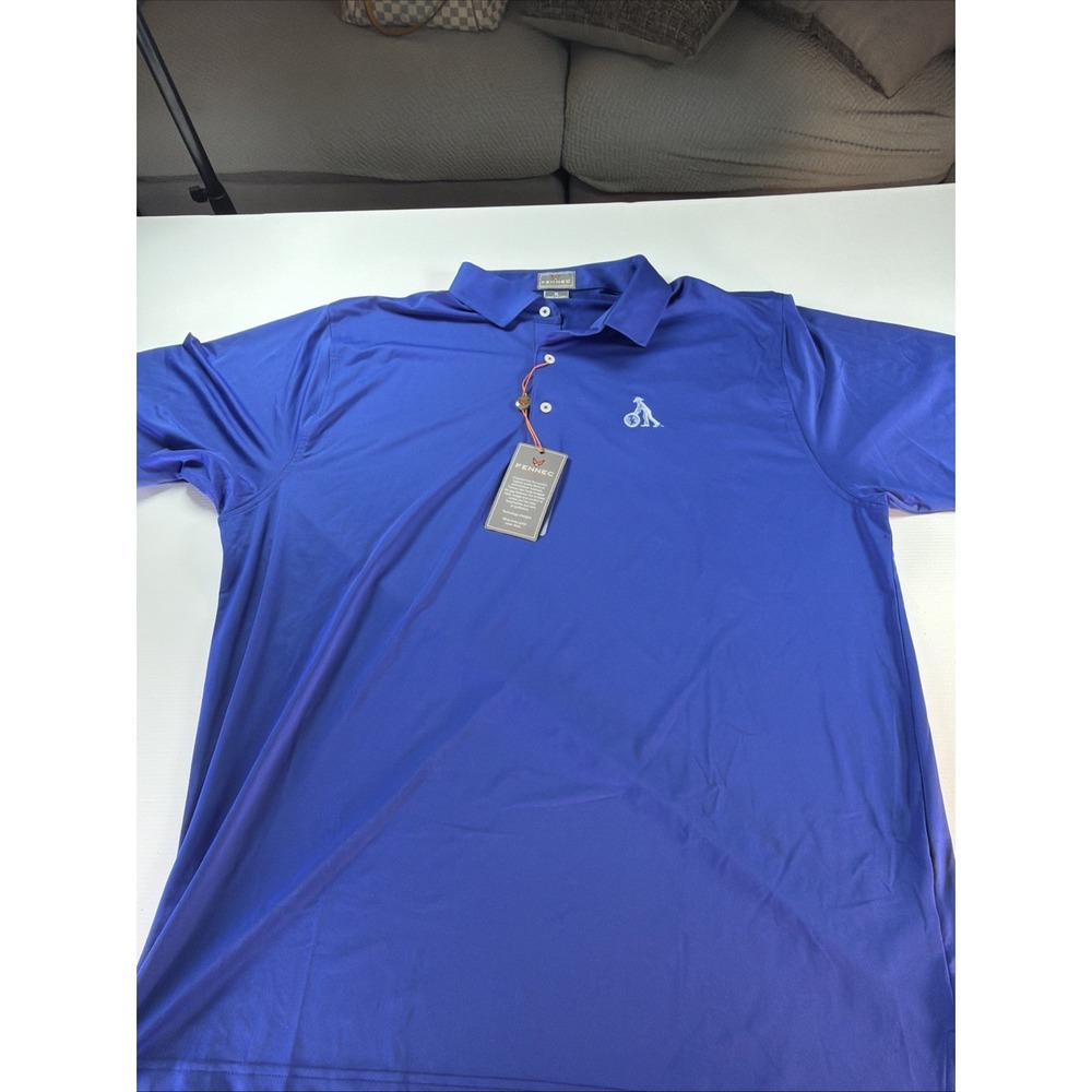 Fennec Golf Men's Sapphire Blue Tech Polo Shirt XL NWT